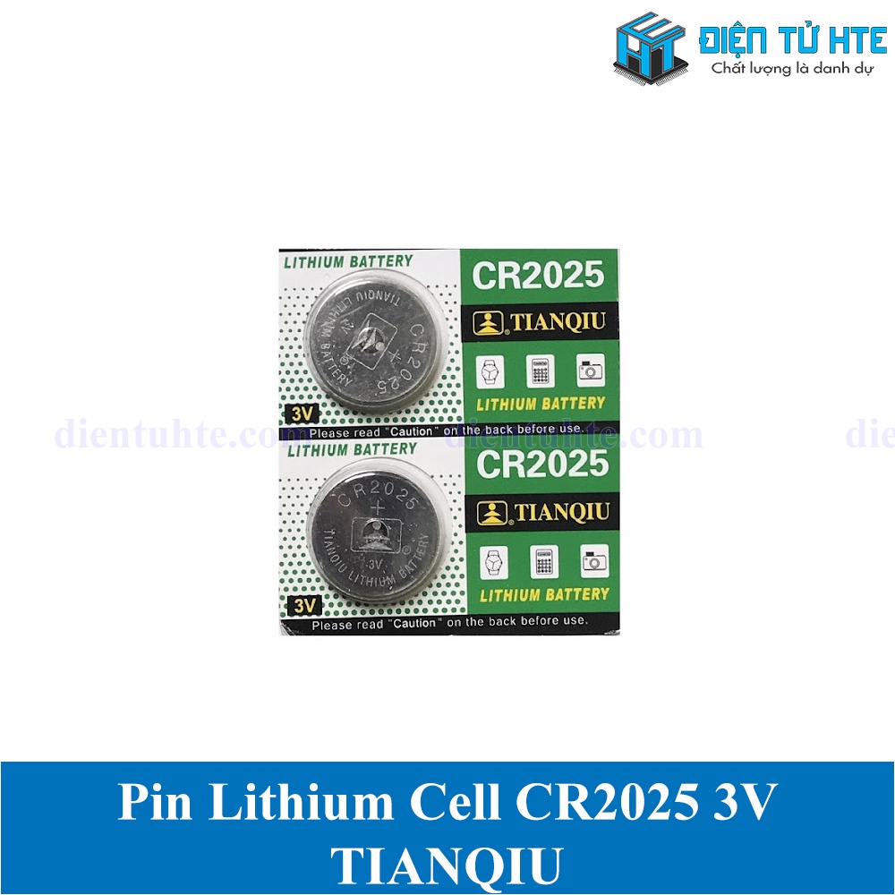 Pin Lithium Cell TIANQIU CR2025 2025 3V (Trong vỉ)