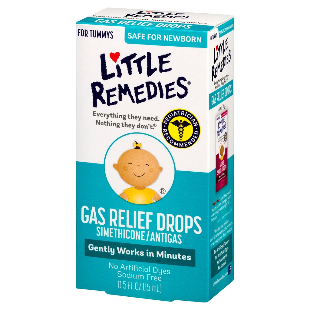 Siro giảm đầy hơi, nôn trớ cho trẻ sơ sinh và trẻ nhỏ Little Remedies Gas Relief Drops 15ml