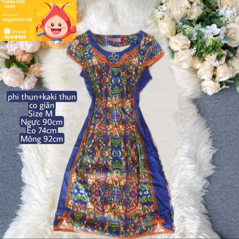 Sườn xám họa tiết 049