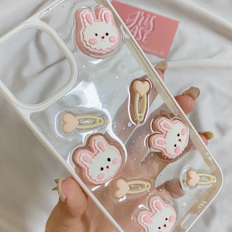 Ốp Lưng Thỏ Kim Tuyến Dành Cho IPhone 13 13Pro