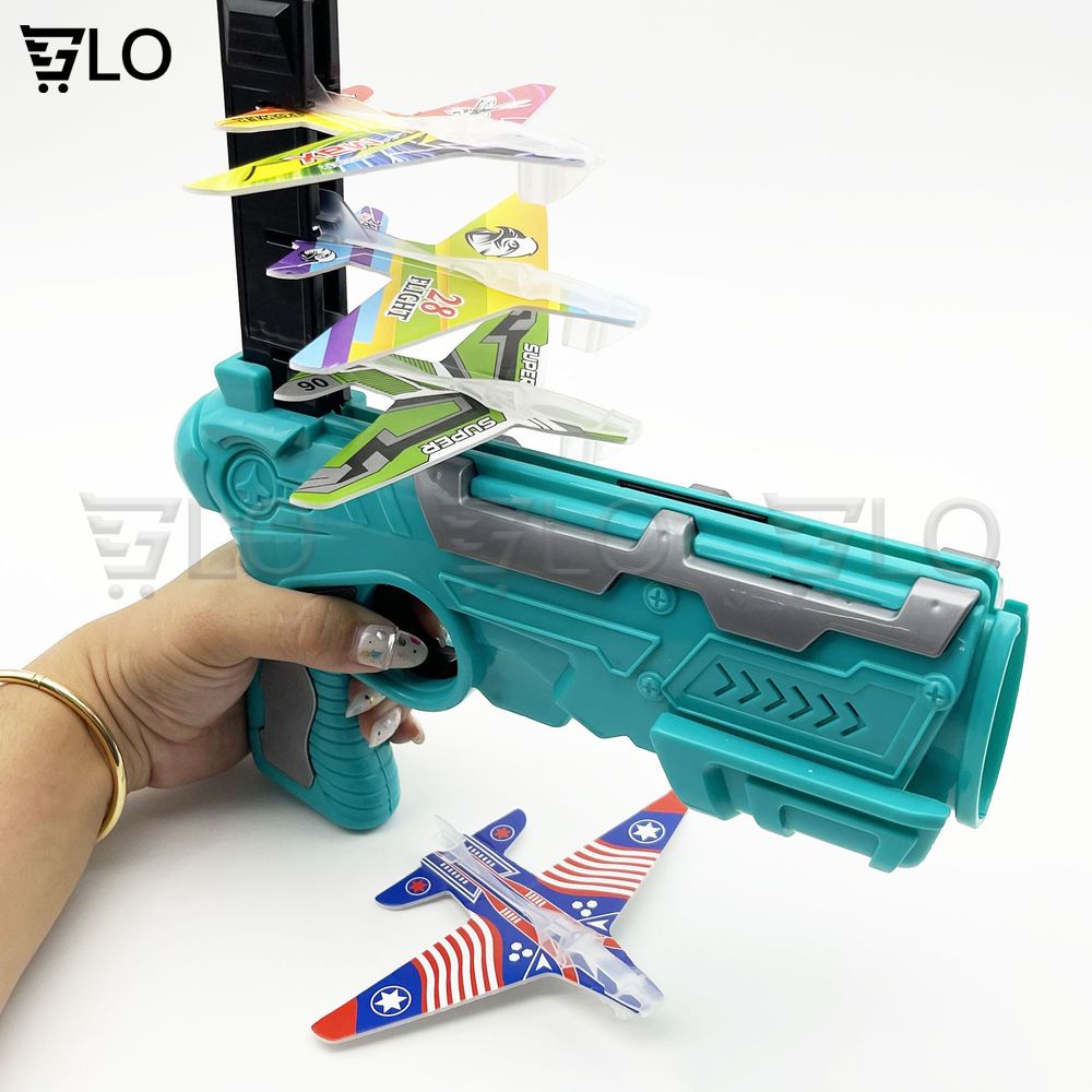 Súng Bắn Máy Bay Air Battle Cho Bé, Đồ Chơi Phóng Máy Bay Lượn Mô Hình Trẻ Em