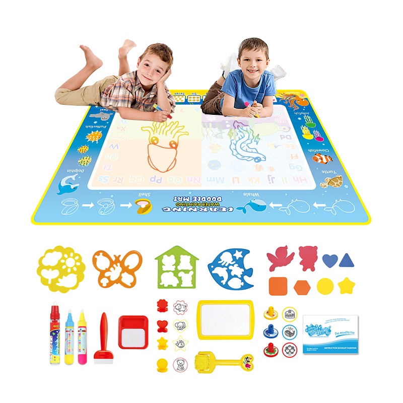 Thảm tô màu nuớc coolplay ma thuật hình chữ cái 120x80cm dành cho bé yêu