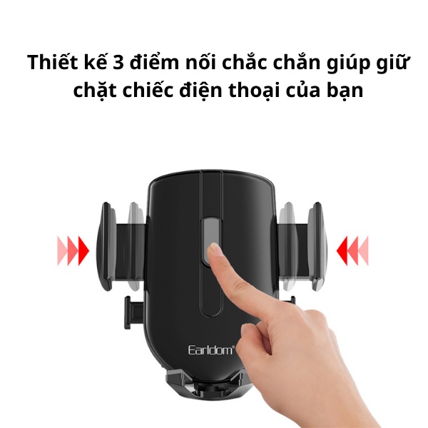Giá Đỡ Điện Thoại, Kẹp Điện Thoại Đa Năng Trên Ô Tô Earldom EH – 93 Sang Trọng, Xoay 360 Độ