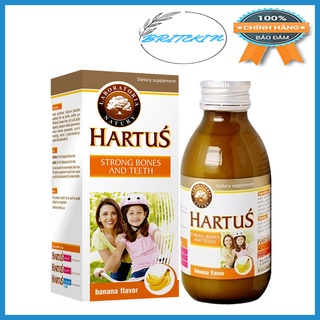 Siro Bổ Sung Canxi Giúp Xương Và Răng Chắc Khỏe Cho Trẻ Từ 4 Tháng Tuổi Hartus Strong Bones And Teeth Hương Chuối 150ml