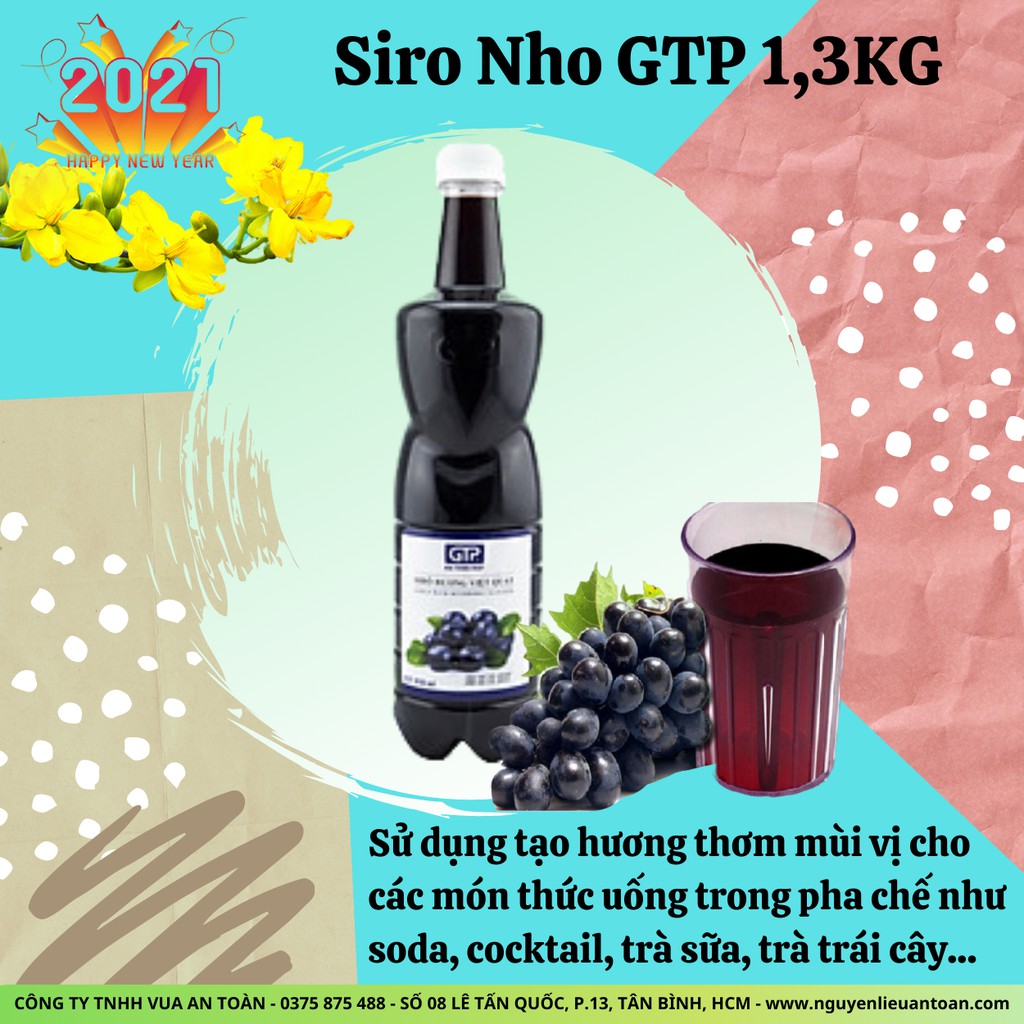 Siro Nho GTP 1.3kg Hương Vị Đậm Đà, Vị Ngọt Tự Nhiên