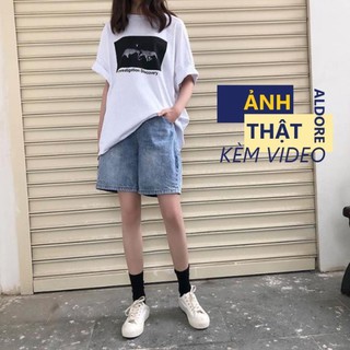 Quần short jean nữ ngố ống rộng MSHA ་