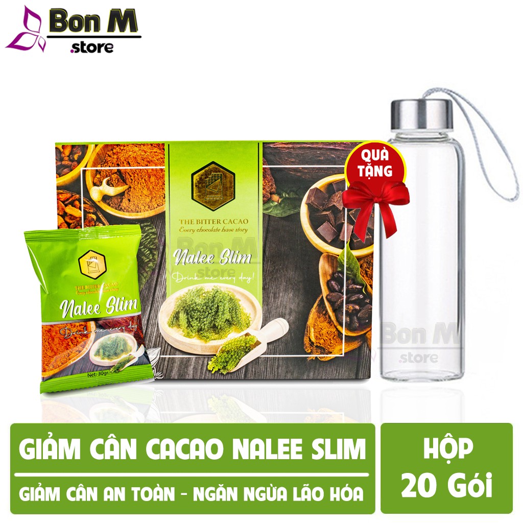 Nalee Slim giảm cân - Ca cao giảm mỡ bụng hiệu quả mẫu mới 20 gói