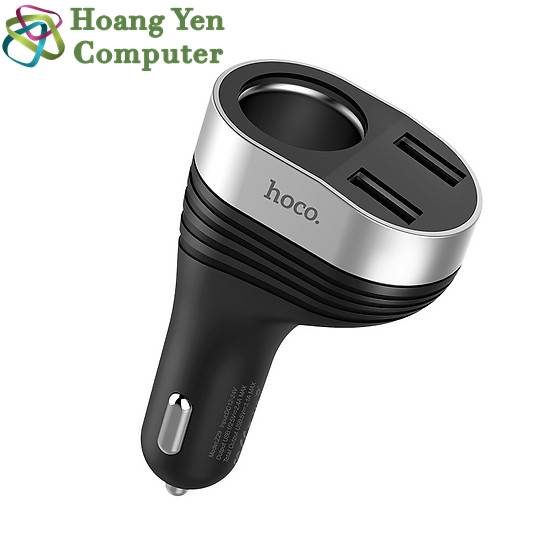 Cốc Sạc Xe Hơi Hoco Z29 1 Cổng Tẩu Sạc, 2 Cổng Sạc USB - BH 1 Năm - Hoàng Yến Computer