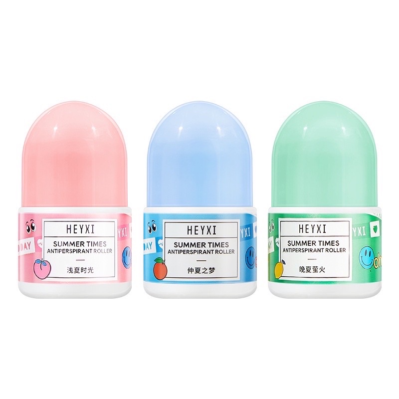 Lăn Khử Mùi Summer Times Heyxi ngăn ngừa mồ hôi cơ thể-Gel sữa bảo vệ làn da dưới cánh tay Trái Cây