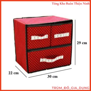 TỦ VẢI ĐỰNG ĐỒ 2 TẦNG 3 NGĂN MINI