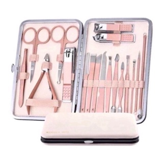 Bộ dụng cụ bấm móng tay 16 món - bộ cắt, bấm dũa móng tay - sét dụng cụ làm móng 3dm 16 chi tiết nail care cao cấp