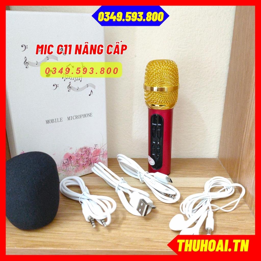Micro hát thu âm C11 cao cấp dành cho hát live stream facebook,tiktok,bigo, karaoke trên điện thoại âm thanh chất lượng