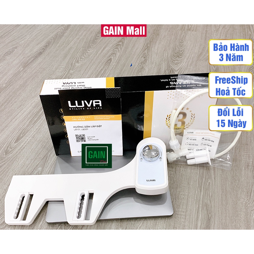 Vòi rửa vệ sinh thông minh Luva Bidet LB201, 2 vòi rửa, BH 3 năm, đổi lỗi 15 ngày,không dùng điện,điều chỉnh áp lực phun