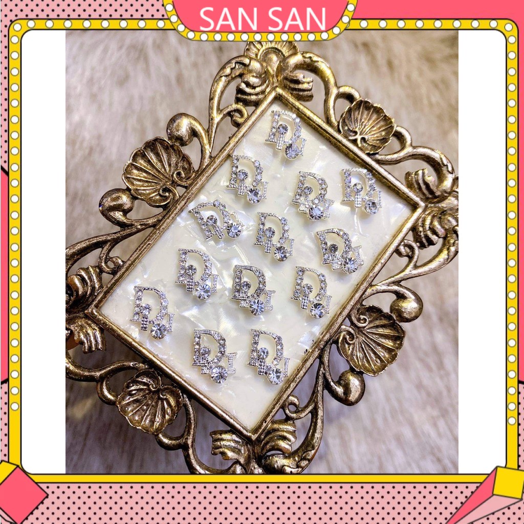 (Ảnh Thật) Charm Thương Hiệu Dior Đá Đính Móng