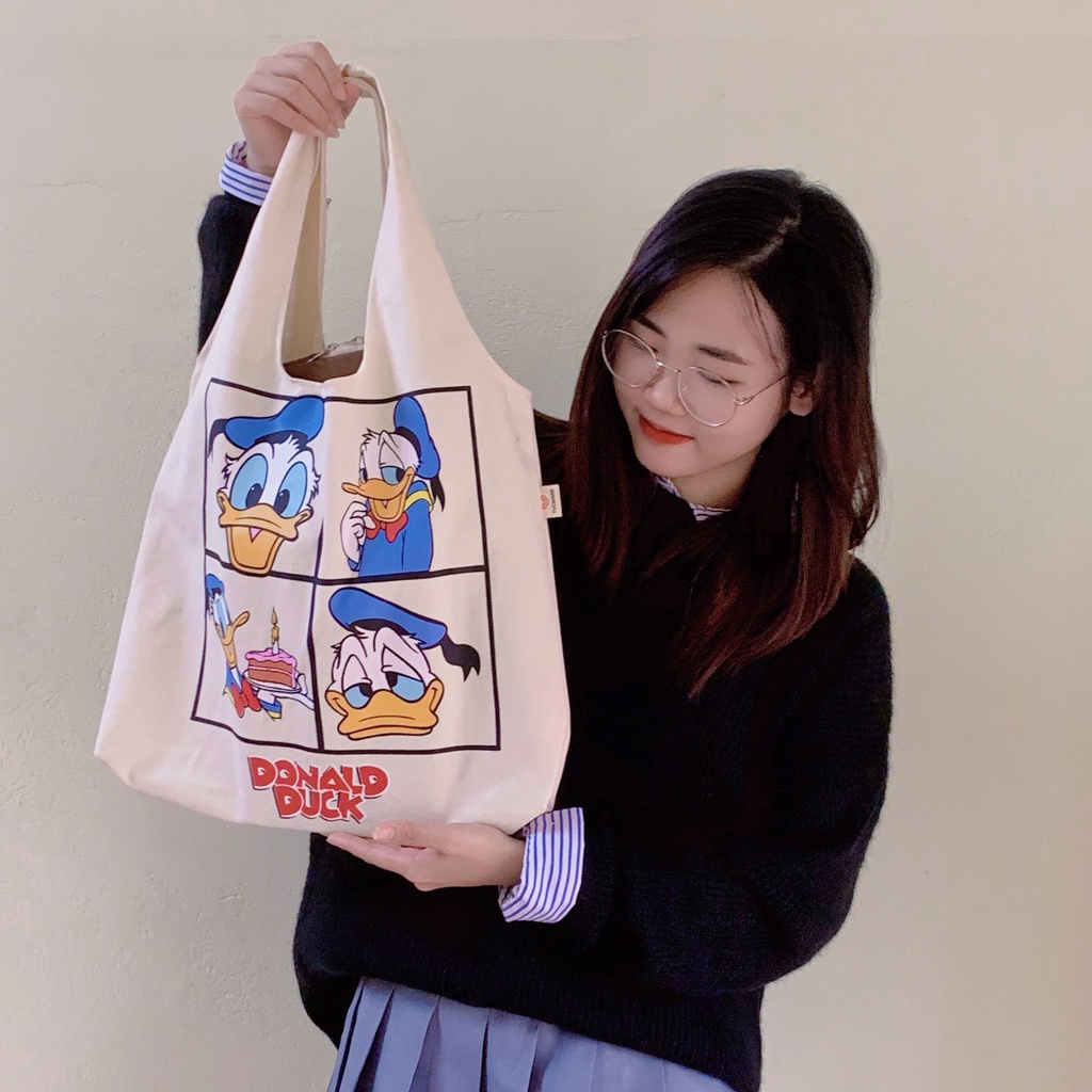 HOT: Túi liền thân tote vải canvas họa tiết hot hit dễ thương tặng quà xinh xắn TUCANVAS TCV31.1