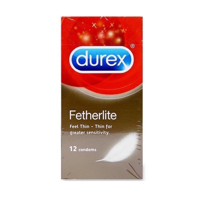 Bao Cao Cu Durex Fetherlite Siêu Mỏng Hộp 12 Cái