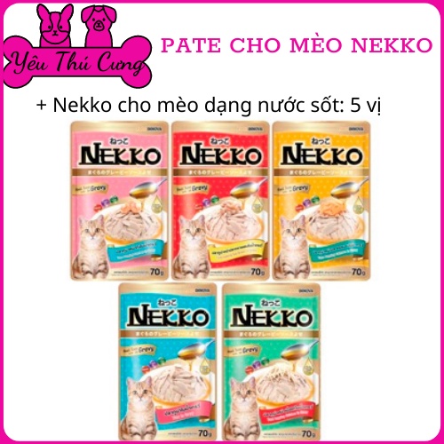 Pate mèo nekko phân loại 21 vị phong phú 70G - YÊU THÚ CƯNG