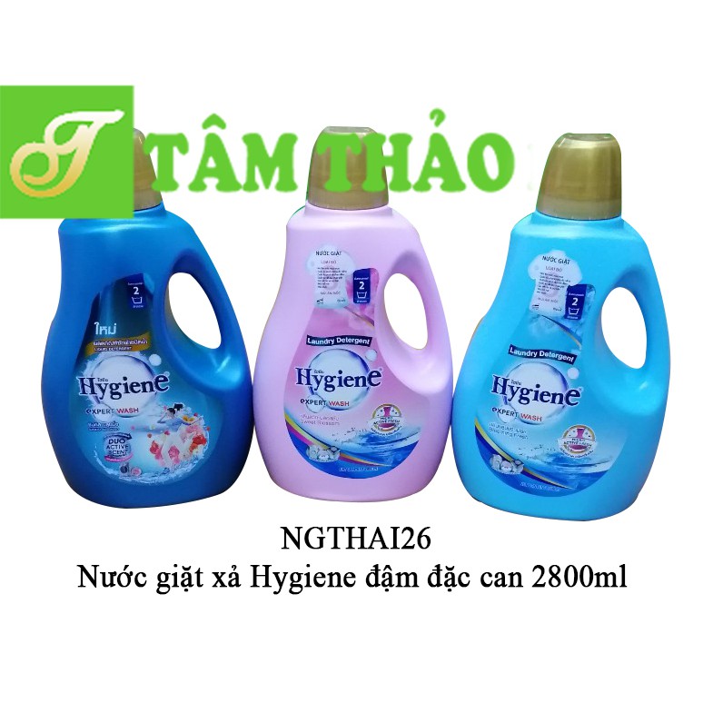 Nước giặt xả Thái Lan Hygiene đậm đặc can 2800ml 8850092252700, 8850092252724, 8850092256708, 8850092256722