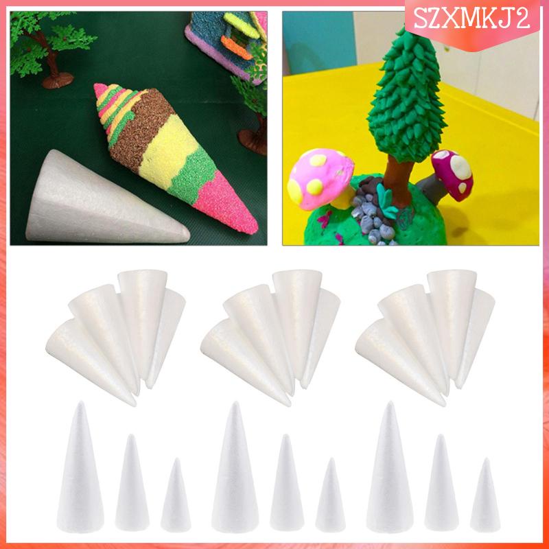 [szxmkj2] 24 Miếng Xốp Polystyrene Hình Nón Làm Đồ Thủ Công
