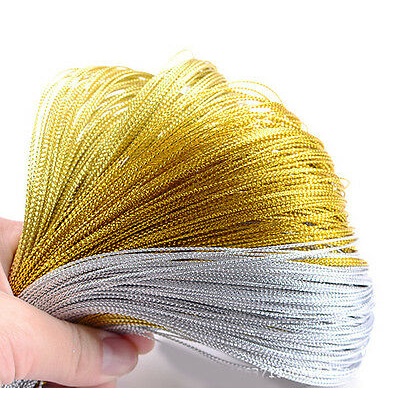 Bó 90m Dây kim tuyến 1mm vàng bạc không co giãn