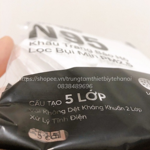 KHẨU TRANG N95 CHÍNH HÃNG Không van 5 lớp BIOMEQ mask - KHÁNG KHUẨN - Chống bụi mịn - Khẩu trang bảo hộ N95 Hộp 30 chiếc