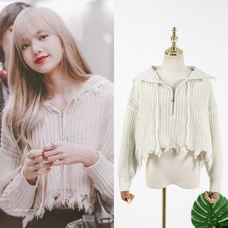 Lisa blackpink Áo Nỉ Nữ Dài Tay Có Mũ Thời Trang Hàn