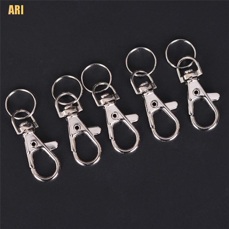 [VI] Set 10 Móc Khóa Tôm Hùm Bạc Có Thể Xoay Vòng Dùng Làm Quà Tặng Túi Xách