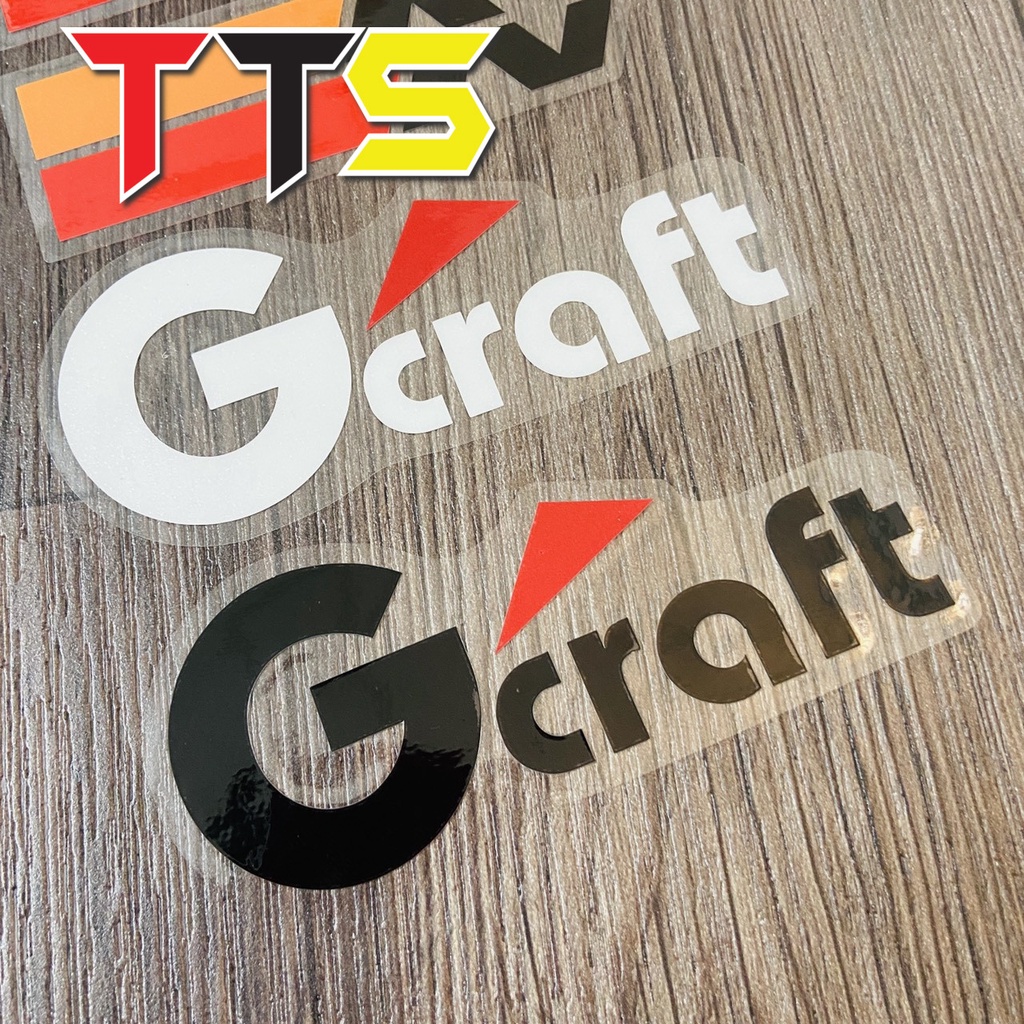 ( Chữ GCRAFT ) Tem ghép chữ GCRAFT dán trang trí ốp pô e, dán gắp, nặt nạ, trang trí xe máy