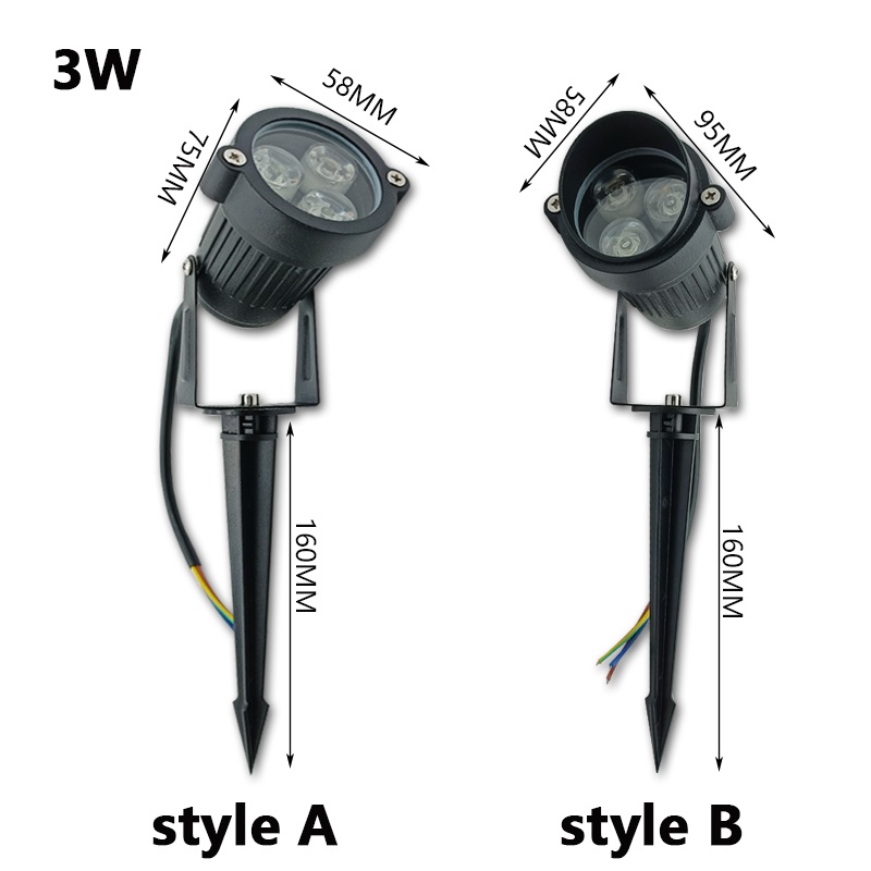 Đèn led 220v 3w 12v Ánh Sáng Trắng Ấm Chống Thấm Nước Trang Trí Sân Vườn