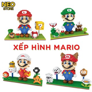 Đồ chơi lắp ráp sáng tạo Super Mario Lắp Ráp Mô Hình 3D decor Hottrend Magic Block Medium size