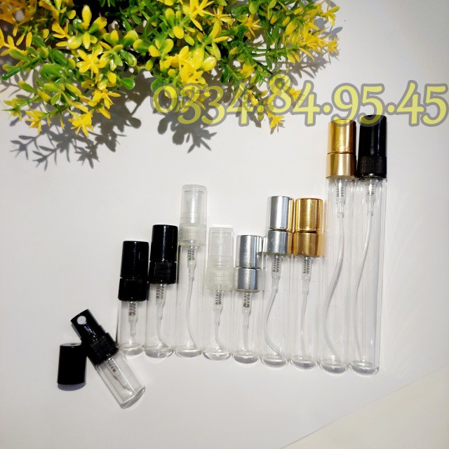 Lọ thủy tinh TRÒN 2ml, 3ml, 5ml, 10ml xịt phun sương - Vỏ chai 2ml 3ml 5ml 10ml , ống chiết nước hoa mini đi du lịch