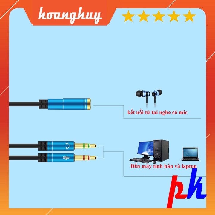 Jack chia audio và mic songful [1.1 mét]