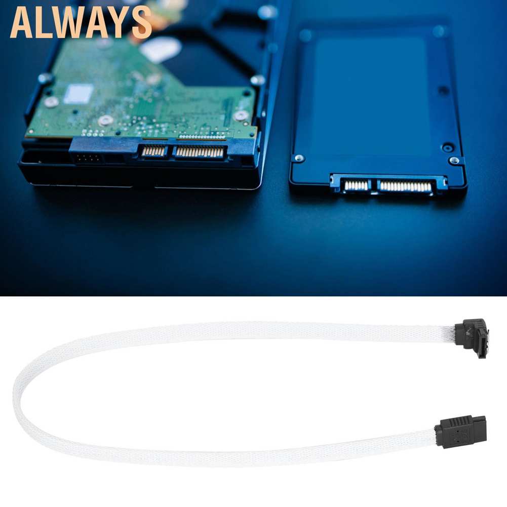 Cáp ổ đĩa SATA 3.0 8 lõi 7 chấu màu trắng trơn mở rộng cải thiện tốc độ tiện dụng