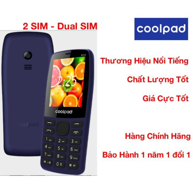 Điện Thoại Phổ Thông Coolpad F212 màn hình 2.4 inch 2 SIM-Màu Xanh đen -BH 1 năm 1 đổi 1-Hàng Chính Hãng