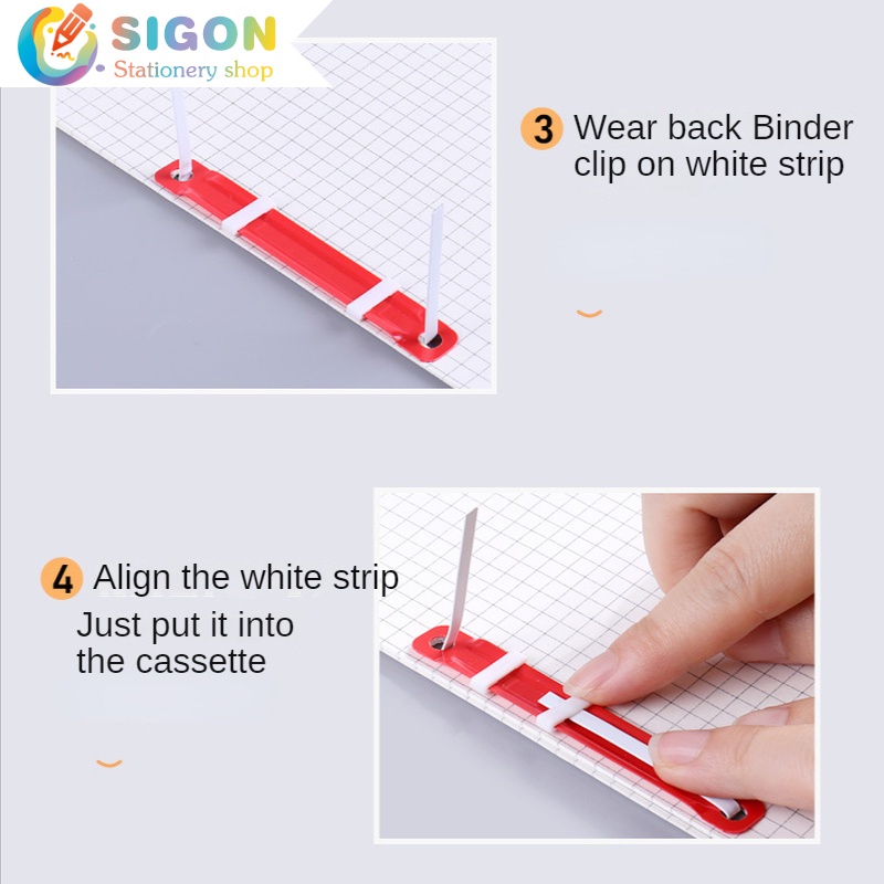 1 Kẹp Cố Định Sách Hai Lỗ Nhiều Màu Sắc Diy
