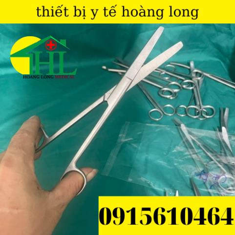 Kéo Y Tế Thẳng Hai Đầu Tù 20cm Parkistan - Kéo Cắt Thuốc 20cm