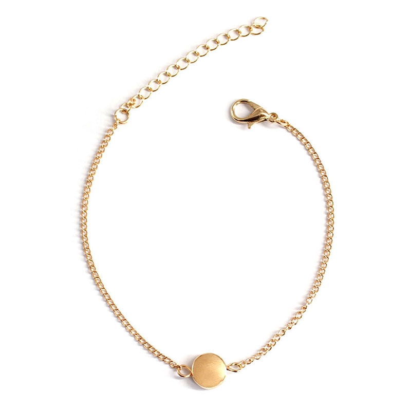 Vòng Tay Tròn Korea Round Bracelet Chain Circle Adjustable Charm Geometric Bracelets Women Custom Jewellery Fashion