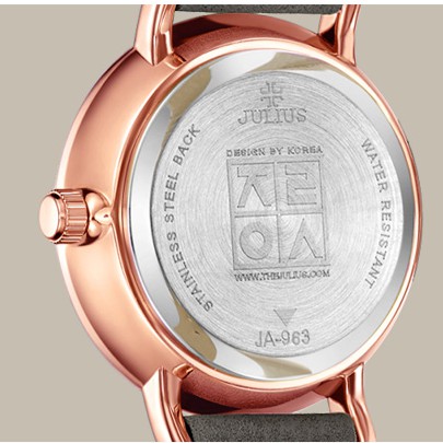 Đồng Hồ Quartz Julius Mặt Tròn Thiết Kế Đơn Giản Tinh Tế Thời Trang Xuân Hè Cho Nữ 963