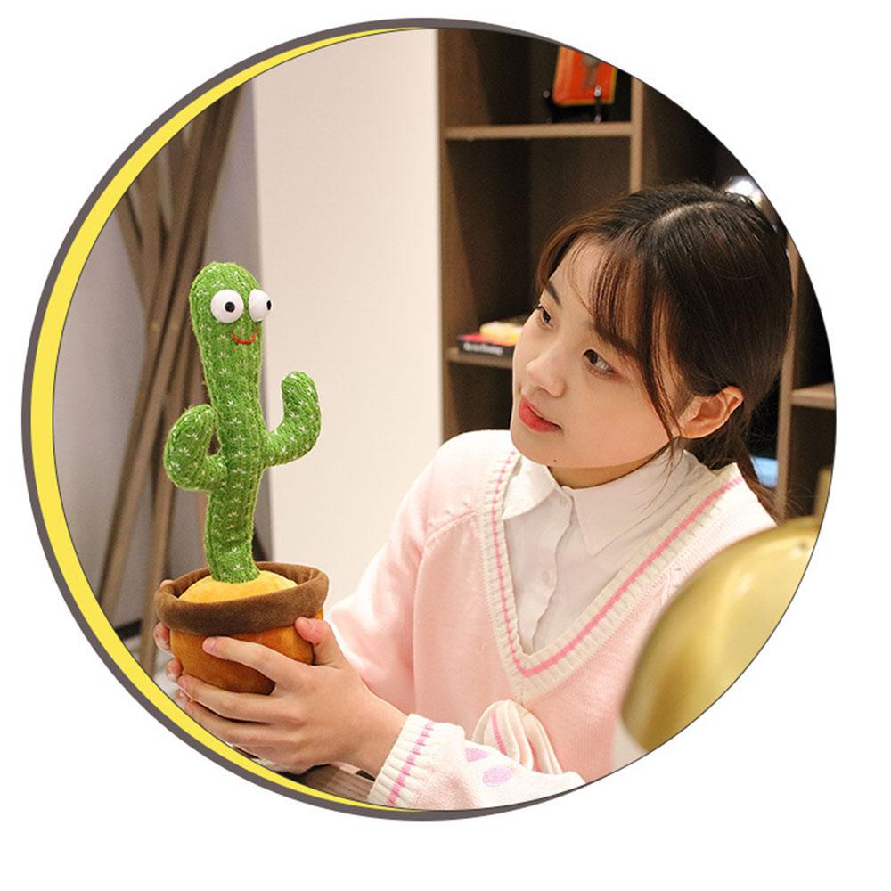 YIYU Búp Bê Nhồi Bông Hình Cây Xương Rồng Nhảy Múa Dễ Thương