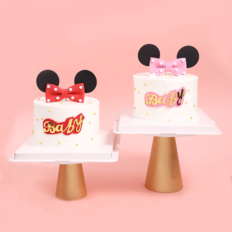 Que Cắm Trang Trí Bánh Kem Hình Chuột Mickey Xinh Xắn