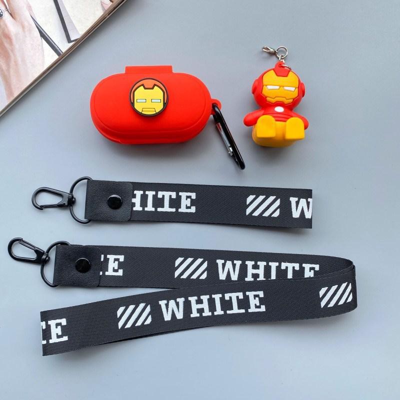 Galaxy Buds_Ốp Silicon cho tai nghe Galaxy Buds +/ Galaxy Buds hình Siêu Anh Hùng kèm móc khóa dây đeo