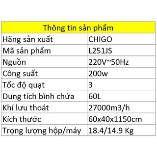 QUẠT ĐIỀU HÒA CHIGO RE0650