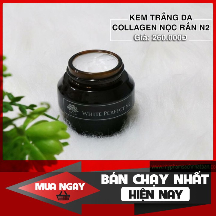 Kem Dưỡng Trắng Da Mặt Collagen N2 NAGA - Mỹ Phẩm Sạch Nhật Bản NAGA