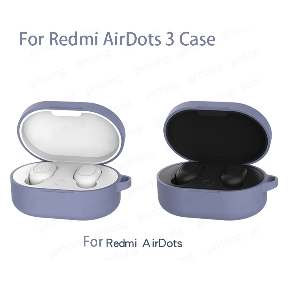 XIAOMI Vỏ bảo vệ hộp sạc tai nghe Redmi Airdot 3 bằng silicon mềm kèm móc