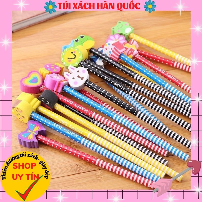 Bút Chì Kèm Tẩy Dễ thương Đáng Yêu - Bút Chì Gỗ Ngộ Nghĩnh Cho Bé  244