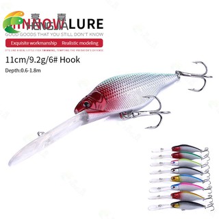 Mồi câu cá giả 2 lưỡi móc kích thước 11cm 9.2g