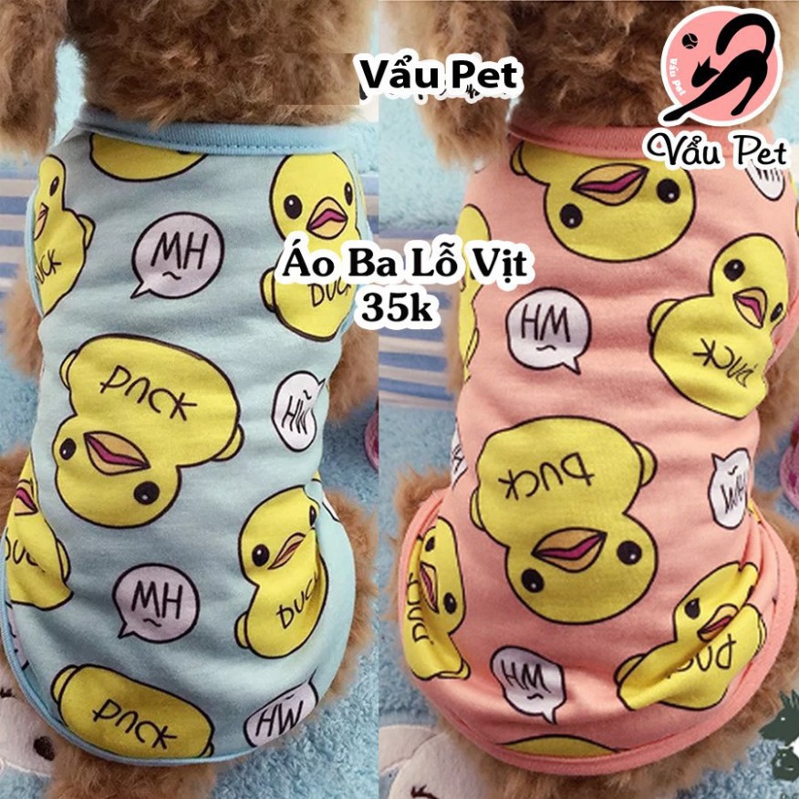 [dts]  Quần áo cho chó mèo thú cưng: Áo ba lỗ vịt