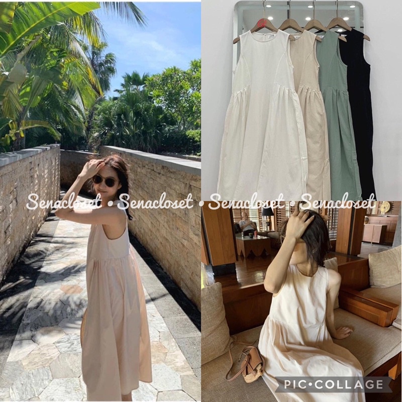 Đầm Váy babydoll nhún ly eo sát nách D007 Senacloset (Ảnh thật)