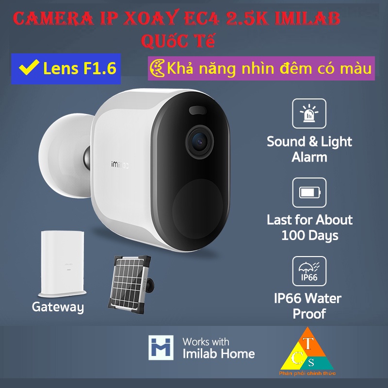 Camera ip xoay EC4 2.5K IMILAB quốc tế, Lens F1.6, khả năng nhìn đêm có màu | WebRaoVat - webraovat.net.vn