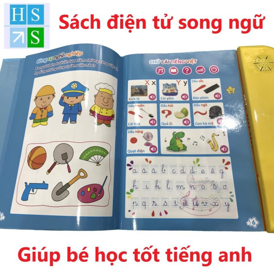 (Bản nâng cấp) Sách nói điện tử song ngữ (Anh - Việt) Thanh Nga giúp trẻ học tốt Tiếng Anh - HS Shop Thủ Đức